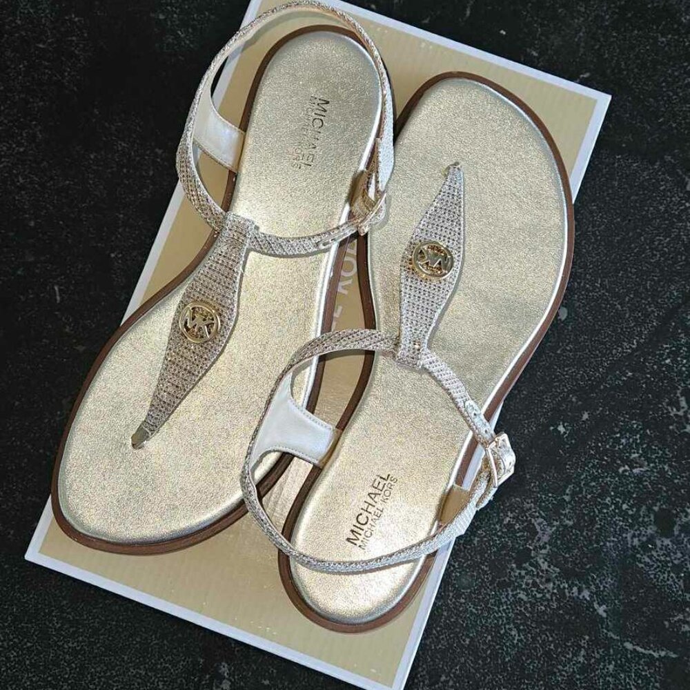Michael Kors Gold Glitter Sandals